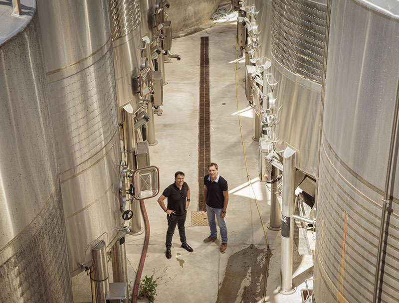 René Vergnes ; wine broker ; with his partner the Coursan cellar