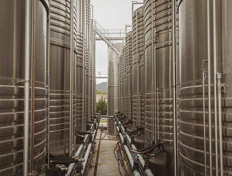 Cooperative union's vats of Rocbere brand