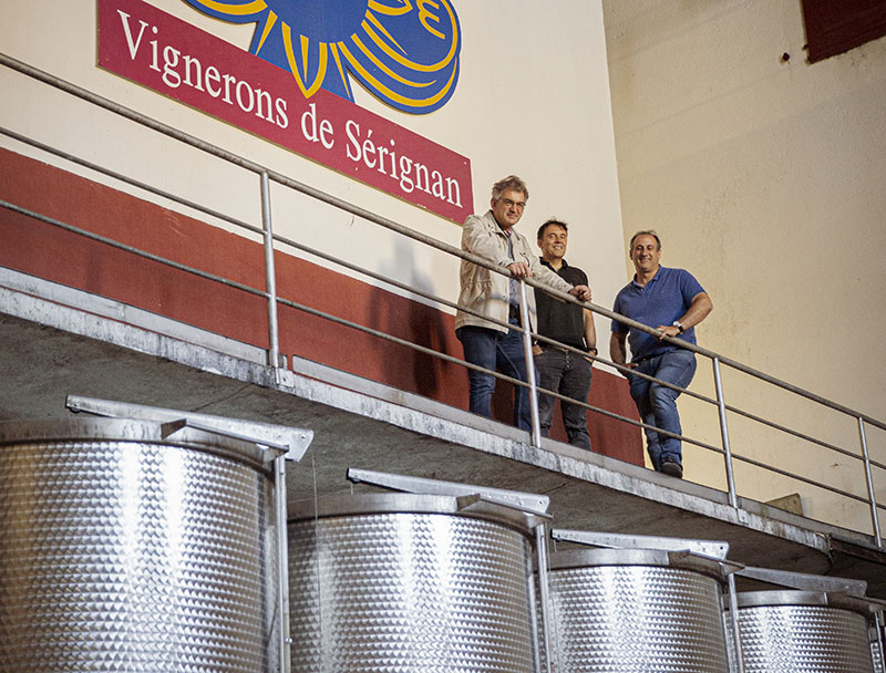 René Vergnes ; wine broker ; with his partner the SCAV Serignan wine-growers