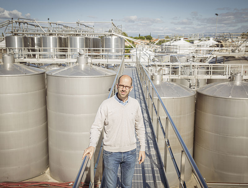 Les cuves de la SCA vignerons de l'Occitane